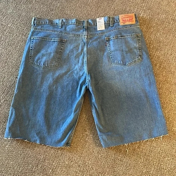 Levi’s 511 cut off Jean shorts Raw hem Big & Tall Medium wash Men’s size 46 NWT - Picture 5 of 14